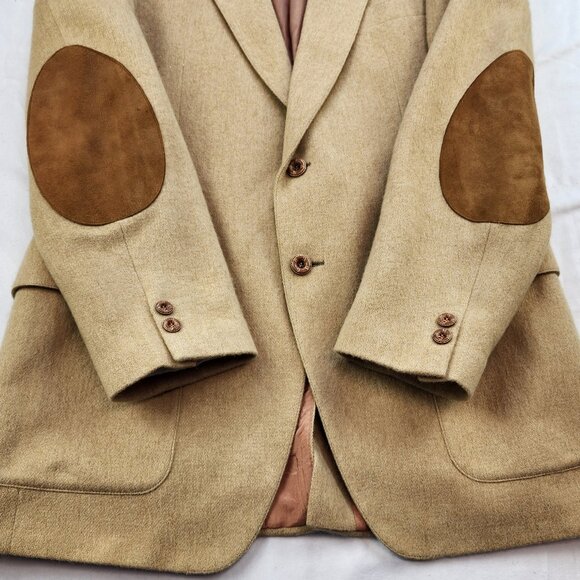 Shipley Camel Hair Sports Jacket Blazer Elbow Patches (42 R) - Picture 7 of 10